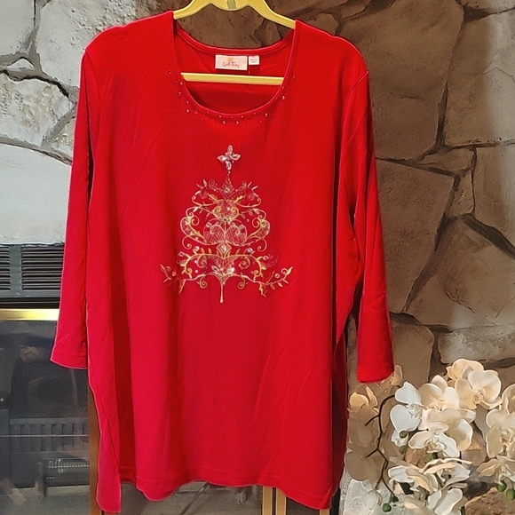 Quacker Factory Christmas Top - Picture 1 of 4